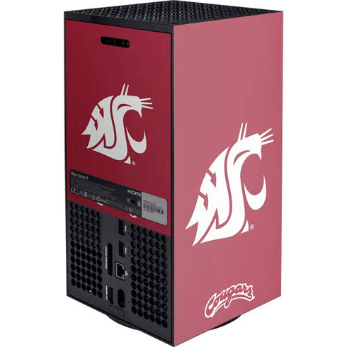 Washington State University Cougars Logo XBox Series X Digital Edition Console Skin